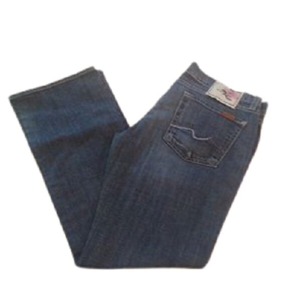 7 for all Mankind Women's Low-rise Bootcut Jeans, Blue Denim, Size 30 - Picture 1 of 9